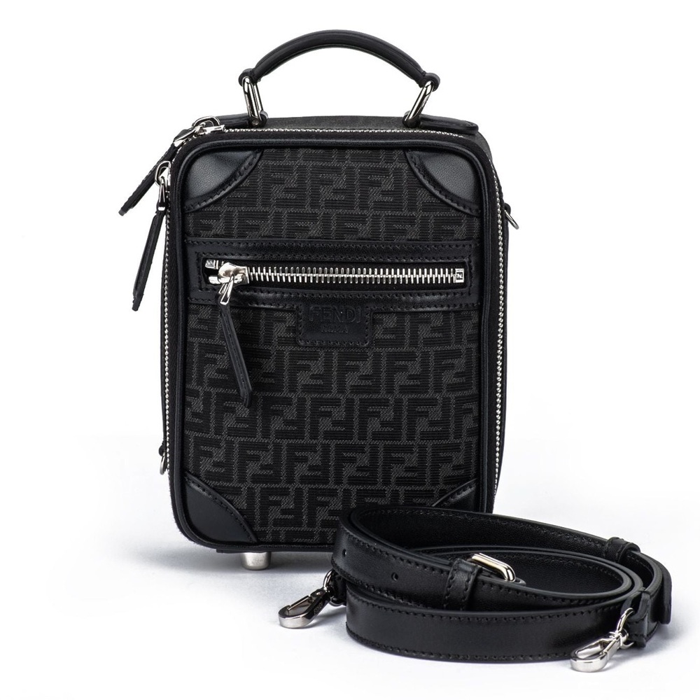Fendi FF Jacquard Mini Trolley Bag